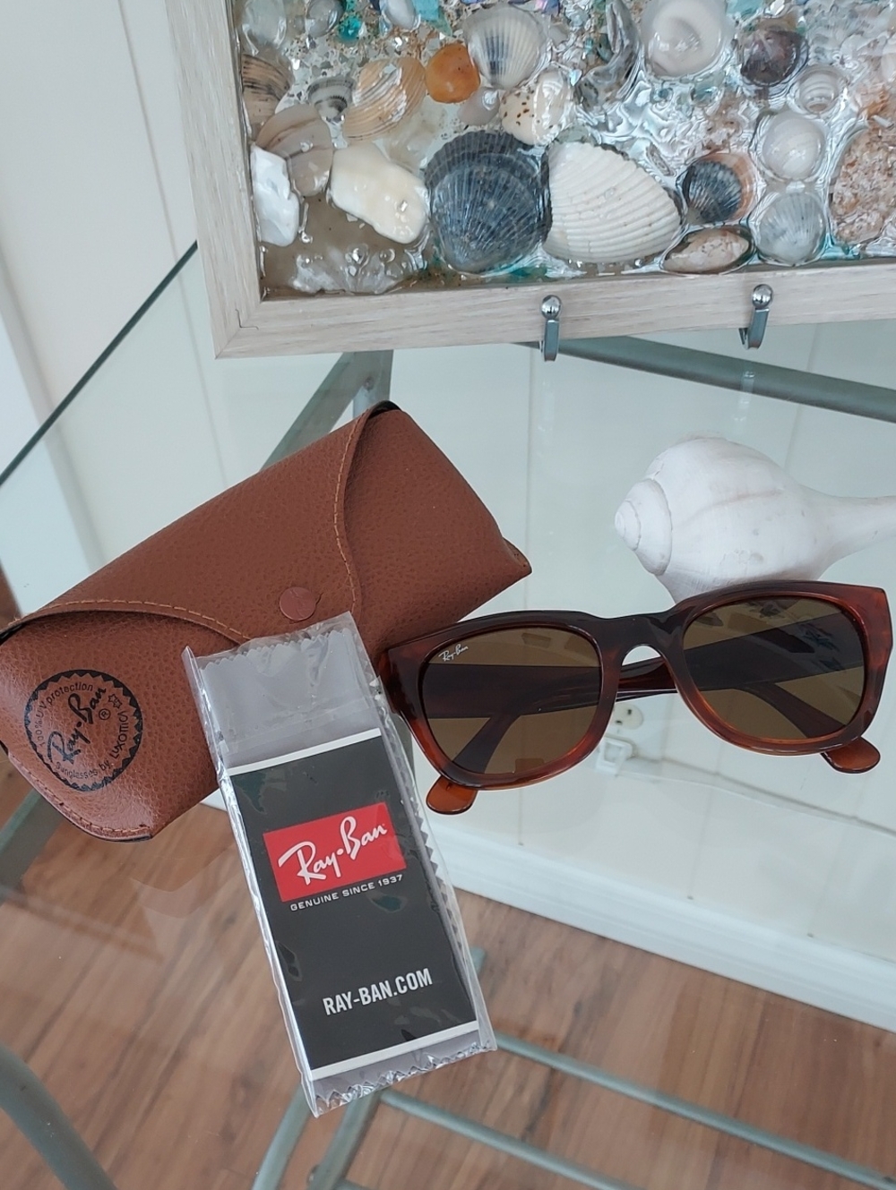 Ray-Ban Brown Tortoise Frame Sunglasses with Brown Lenses